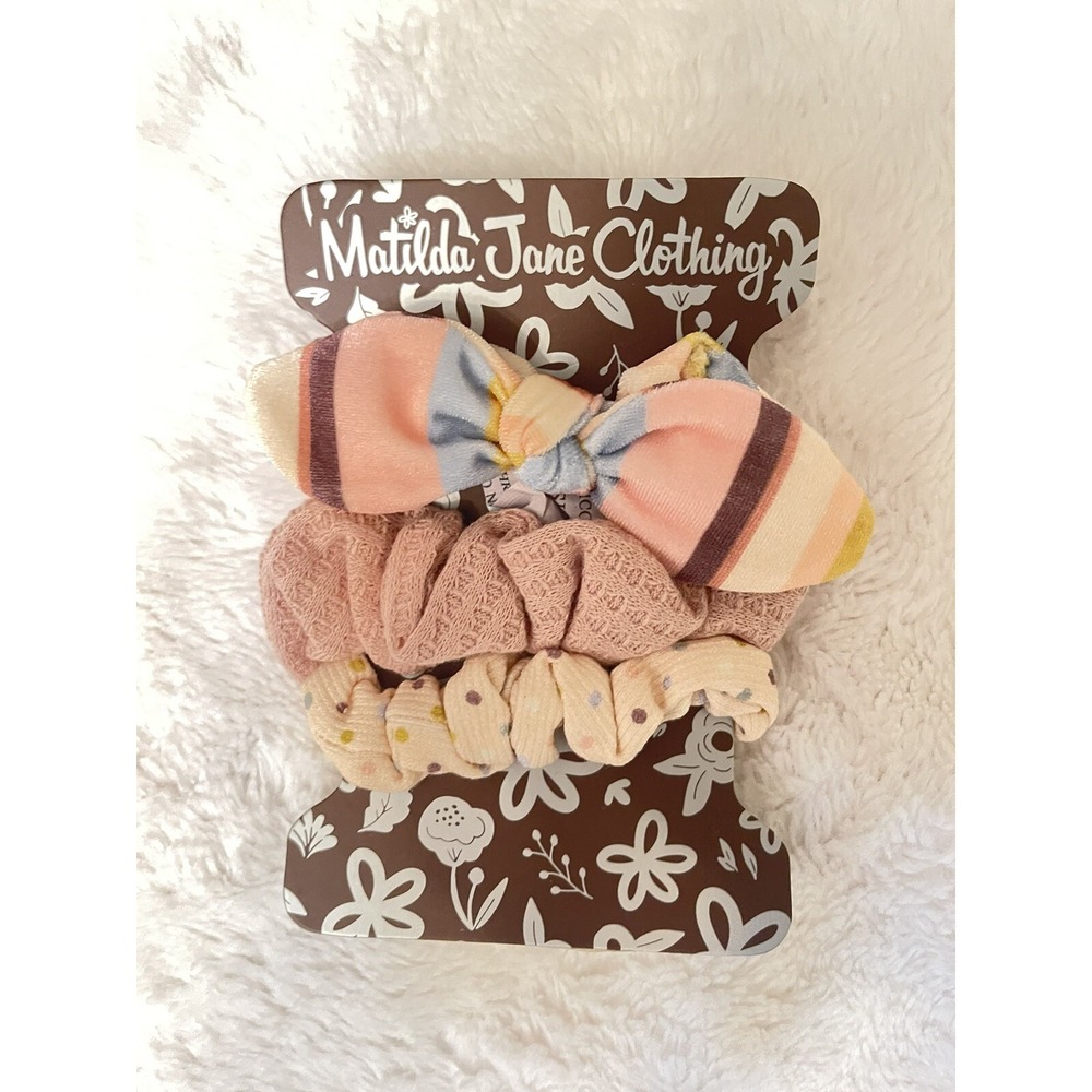 Matilda Jane Girls Scrunchie 3 Pack of Hair Ties Scrunchies New